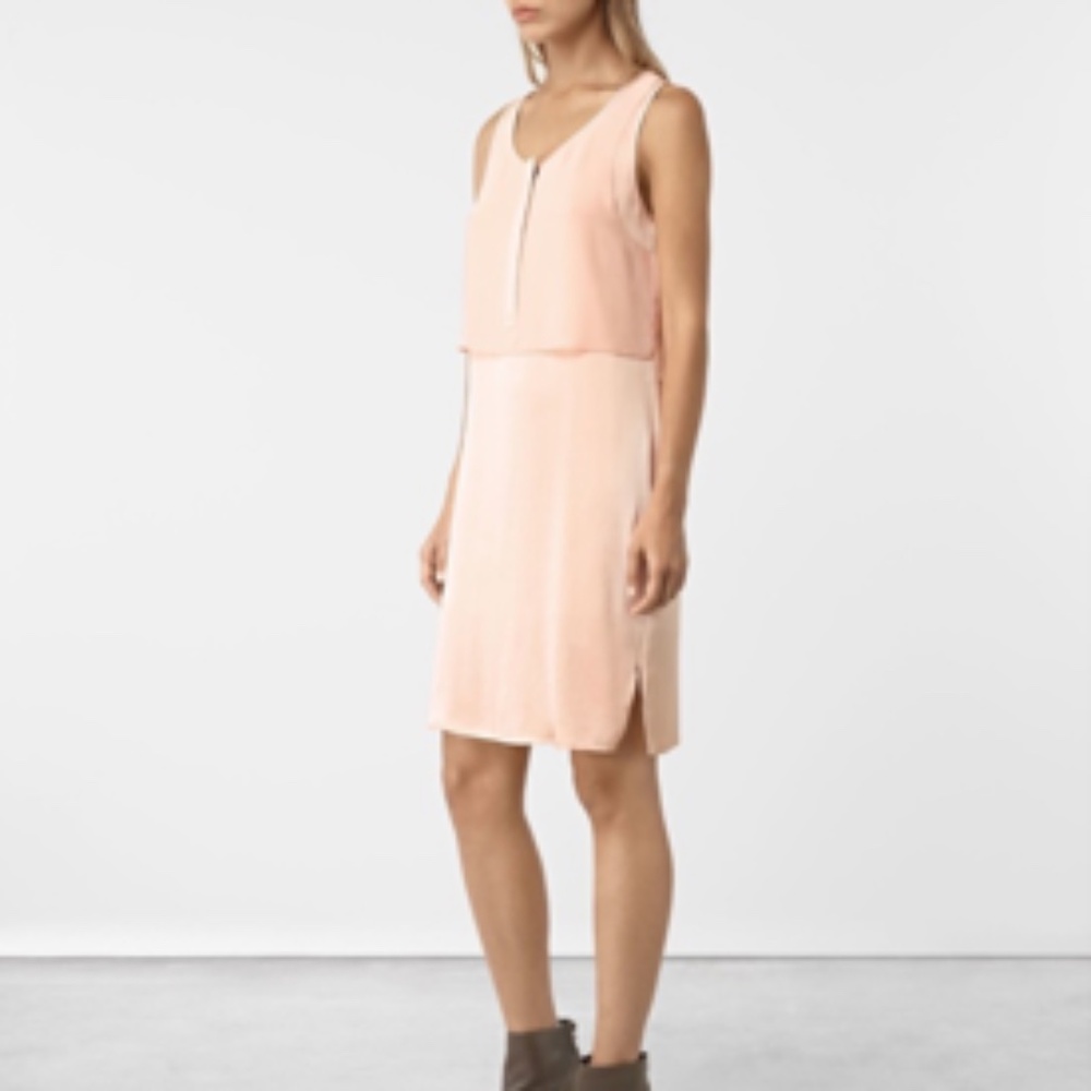 NWT ALLSAINTS  Zaha Dress US4/UK8 in Eggshell Pink